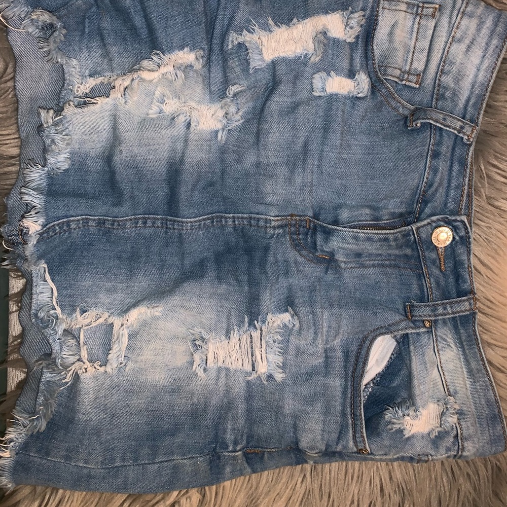 Fashion Nova Light Denim Skirt